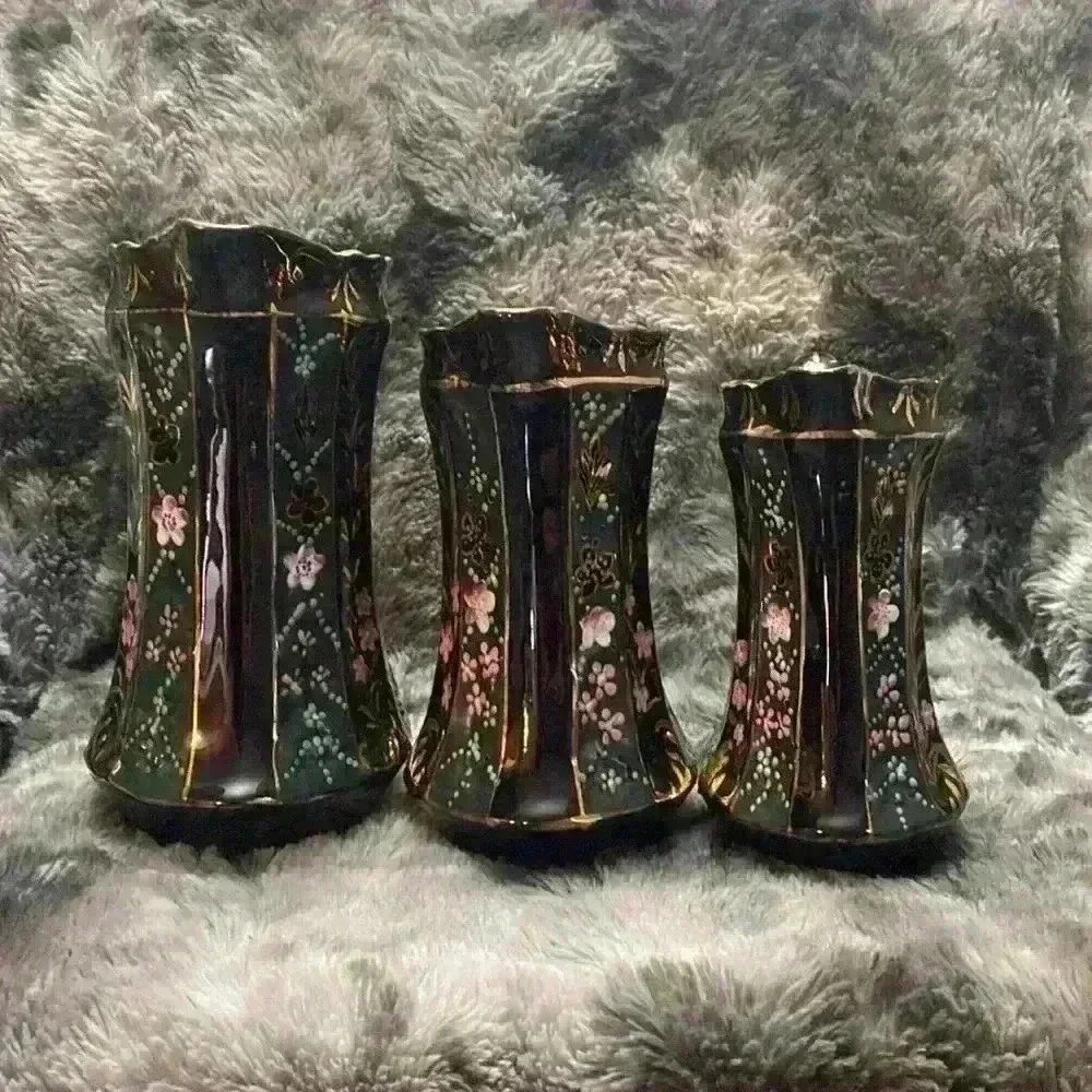 3 Black Glazed Pottery  antique style water jugs - Picture 4 of 15